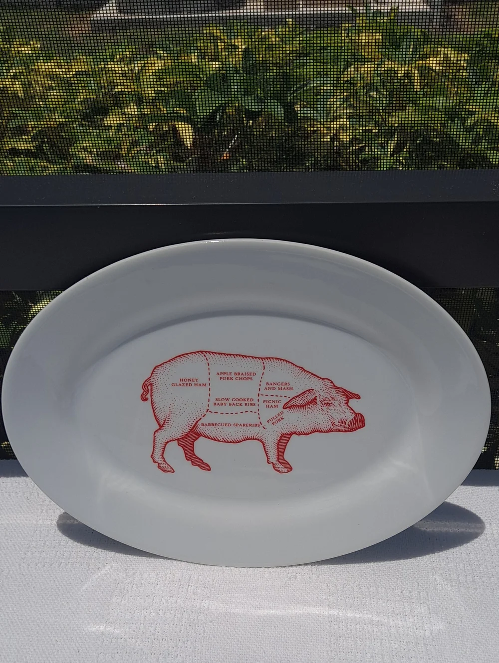 Discontinued! World Market Butcher Cuts Pork Serving Platter - Home Dining